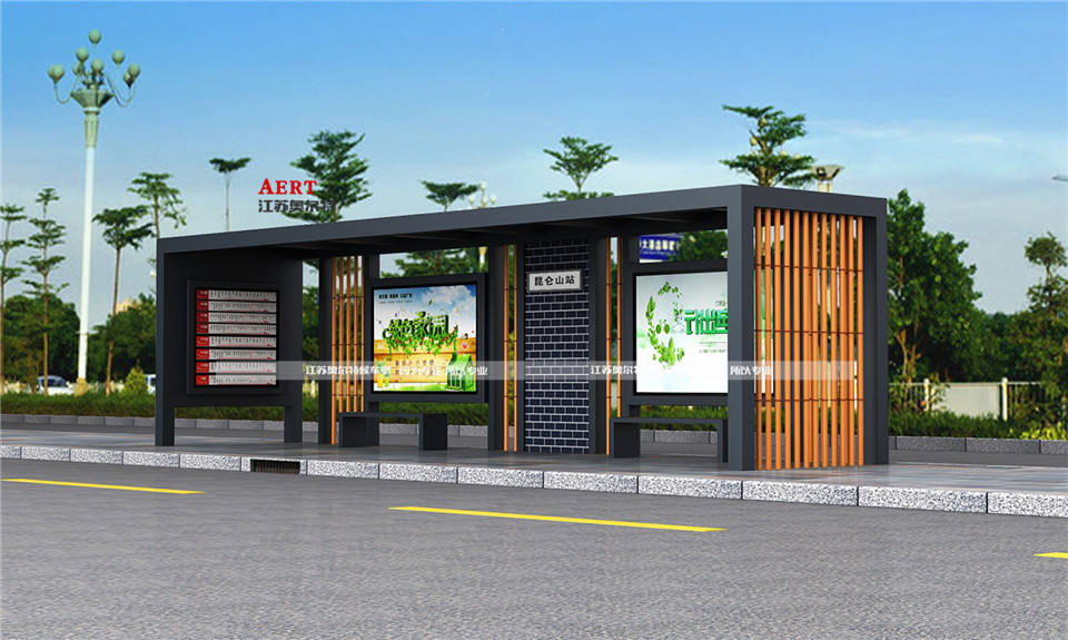 浙江湖州真石漆候車亭