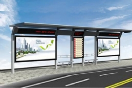 候車亭滾動燈箱更換畫面方法